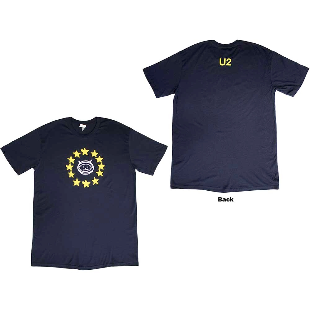 U2 - EU Stars 2018 Heren Tshirt - Donkerblauw
